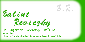 balint reviczky business card